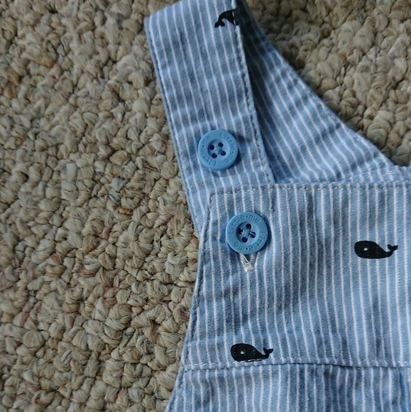 Little Me adorable Striped Baby Romper with matching Hat 3M - Picture 5 of 11